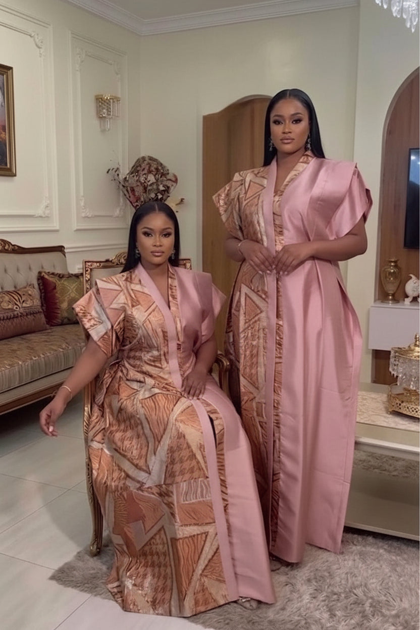 Robe Royale Bicolore Satin & Brocart
